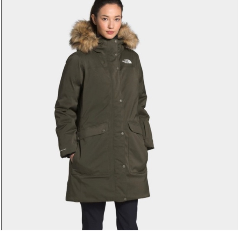 NWT Womens The North Face New Defdown Parka FUTURELIGHT Winter Down Jacket Green